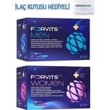 Forvits Lab Men 174 gr 30 Saşe + Forvits Lab Women 180 gr 30 Saşe Ilaç Kutusu Hediyeli