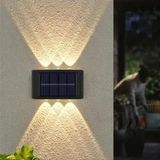 ForWhat Bahçe Keyfi için Solar Şarjlı Gün Işıklı 6LED 2Lİ Aplik Duvar Lambası Seti