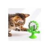 ForWhat Büro Ev Evcil Hayvanı İçin Vantuz Zilli Dönen Mama Kaplı Kedi Oyuncağı