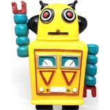 ForWhat Büro Ev Hediyesi için Nostaljik Sevimli Uzaylı Robot Figür Biblo
