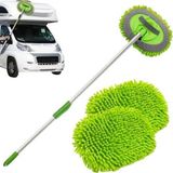 ForWhat Büro Ev Ofis Arabası için Araç Temizliği Yedek Bezli Mikrofiber Oto Yıkama Mop Seti
