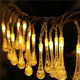 ForWhat Büro Ev Ofis Aydınlatması için 2MT 10LED Solar Sarı Kristal Su Damlası Bahçe Lambası