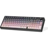 ForWhat Büro Ev Ofis Bilgisayar Klavyesi Için Pembe 95TUŞ Rgb Işıklı 3mod Sessiz Gaming Klavye - - - Çok Renkli