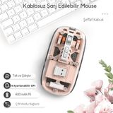 ForWhat Büro Ev Ofis Bilgisayarı Için Tekli Pembe 501 Bt+ Wifi Mouse - Renkli