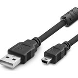 ForWhat Büro Ev Ofis Cihazları için 500CM Siyah Mini USB V3/5Pın To Usb Kablo