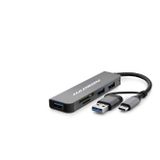 ForWhat Büro Ev Ofis Cihazları için Gri 5PORT Usb3 TypeC Kart Okuyucu Hub