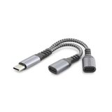 ForWhat Büro Ev Ofis Cihazları için Siyah 100W TypeC To 2xTypeC F Kablo Car ŞarjÇevirici