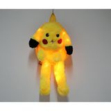 ForWhat Büro Ev Ofis Çocuk Hediyesi için Peluş Işıklı Oynar Kulaklı Pikachu Sırt Çantası