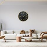 ForWhat Büro Ev Ofis Dekoru için 52CM Bronze Prestij Motif Duvar Saati