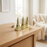 ForWhat Büro Ev Ofis Dekoru için Golden Seramik Eyfel Kulesi Motif Biblo