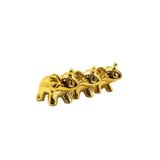 ForWhat Büro Ev Ofis Dekoru için Mini Golden Seramik Fil Motif Biblo