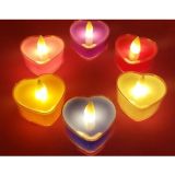 ForWhat Büro Ev Ofis Dekoru için Pilli Kalpli Tealight Süsleme Mum