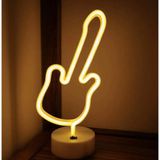 ForWhat Büro Ev Ofis Dekoru için Pilli Neon Gitar Usb Masa Lambası