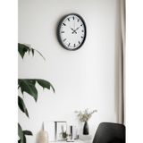 ForWhat Büro Ev Ofis Duvar Saati için 36CM Gri Sade Dekor Mekanizma