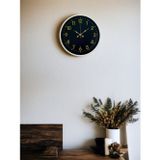 ForWhat Büro Ev Ofis Duvar Saati için 36CM Krem Golden Rakam Mekanizma