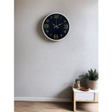 ForWhat Büro Ev Ofis Duvar Saati için 36CM Krem Golden Rakamlı Mekanizma