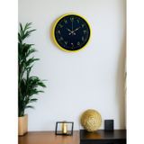ForWhat Büro Ev Ofis Duvar Saati için 36CM Sarı Dekor Arapça Rakam Mekanizma