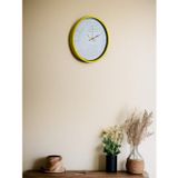 ForWhat Büro Ev Ofis Duvar Saati için 36CM Sarı Motif Mekanizma