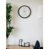 ForWhat Büro Ev Ofis Duvar Saati için 36CM Siyah Sade Zarif Mekanizma
