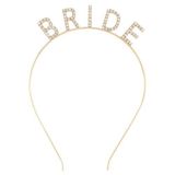 ForWhat Büro Ev Ofis Etkinlik Gösteri Bekarlığa Veda Kostüm için 16x10CM Golden Kristal Taş Bride Taç