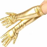 ForWhat Büro Ev Ofis Etkinlik Gösteri Kostümü için 40CM Golden Dirsek Model Prestij Saten Eldiven
