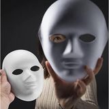 ForWhat Büro Ev Ofis Gösteri Cospay Kostümü için 24x18CM Beyaz Tam Yüz Maske
