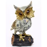 ForWhat Büro Ev Ofis Hediyesi için 10x17CM Polyester Dolarlı Baykuş Biblo Figürü
