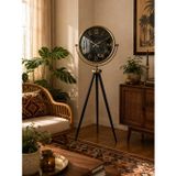 ForWhat Büro Ev Ofis Hediyesi için 150X45CM Aynalı Eskitme Antik Tripod Ayaklı Saat
