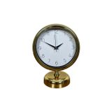 ForWhat Büro Ev Ofis Hediyesi için 20x25CM Golden Dekor Metal Masa Saati
