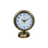 ForWhat Büro Ev Ofis Hediyesi için 20x25CM Motif Dekor Metal Masa Saati