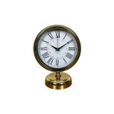 ForWhat Büro Ev Ofis Hediyesi için 25x20CM Gold Metal Roma Stil Masa Saati