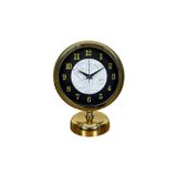 ForWhat Büro Ev Ofis Hediyesi için 25x20CM Golden Metal Mermer Stil Masa Saati