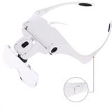 ForWhat Büro Ev Ofis Hediyesi Için 2led Işıklı 1.0x 3.5x 5lens Ayarlı Gözlük Tip Büyüteç - Renkli