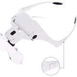 ForWhat Büro Ev Ofis Hediyesi için 2LED Işıklı 1.0X 3.5X 5LENS Ayarlı Gözlük Tip Büyüteç
