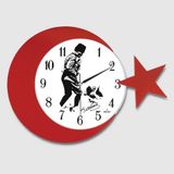 ForWhat Büro Ev Ofis Hediyesi için 31x42CM Ay Yildiz Duvar Saati