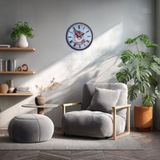 ForWhat Büro Ev Ofis Hediyesi için 36CM Gri Flower Cup Stil Duvar Saati