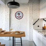 ForWhat Büro Ev Ofis Hediyesi için 36CM Kırmızı Happy Kitchen Mutfak Duvar Saati
