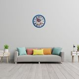 ForWhat Büro Ev Ofis Hediyesi için 36CM Mavi Blue Flower Stil Duvar Saati