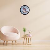 ForWhat Büro Ev Ofis Hediyesi için 36CM Siyah Floral Tea Cup Duvar Saati