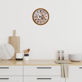 ForWhat Büro Ev Ofis Hediyesi için 36CM Turuncu Rustic Kitchen Duvar Saati
