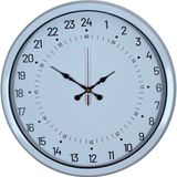 ForWhat Büro Ev Ofis Hediyesi için 40CM Beyaz Metal 24 Saat Gösterge Duvar Saati
