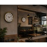 ForWhat Büro Ev Ofis Hediyesi için 40CM Golden Metal Ters Zamanlı Duvar Saati
