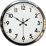ForWhat Büro Ev Ofis Hediyesi için 40CM Krom Metal Standart Duvar Saati