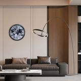 ForWhat Büro Ev Ofis Hediyesi için 40CM Silver Global Metal Duvar Saati
