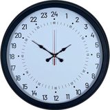 ForWhat Büro Ev Ofis Hediyesi için 40CM Siyah Metal 24 Saat Gösterge Duvar Saati