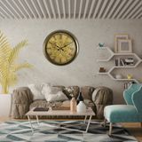 ForWhat Büro Ev Ofis Hediyesi için 40CM Vintage Atlas Majestic Metal Duvar Saati