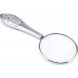ForWhat Büro Ev Ofis Hediyesi için 5X 45MM Silver İşlemeli Tasarım Büyüteç