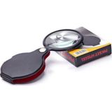 ForWhat Büro Ev Ofis Hediyesi için 5X 60Mm Cam Optik Lens Katlanır Deri Kaplı Cep Tipi Büyüteç