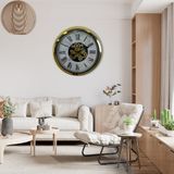 ForWhat Büro Ev Ofis Hediyesi için 60CM Golden Atlas Royale Stil Çarklı Duvar Saati