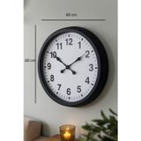 ForWhat Büro Ev Ofis Hediyesi için 60CM Klasik Siyah Metal Duvar Saati